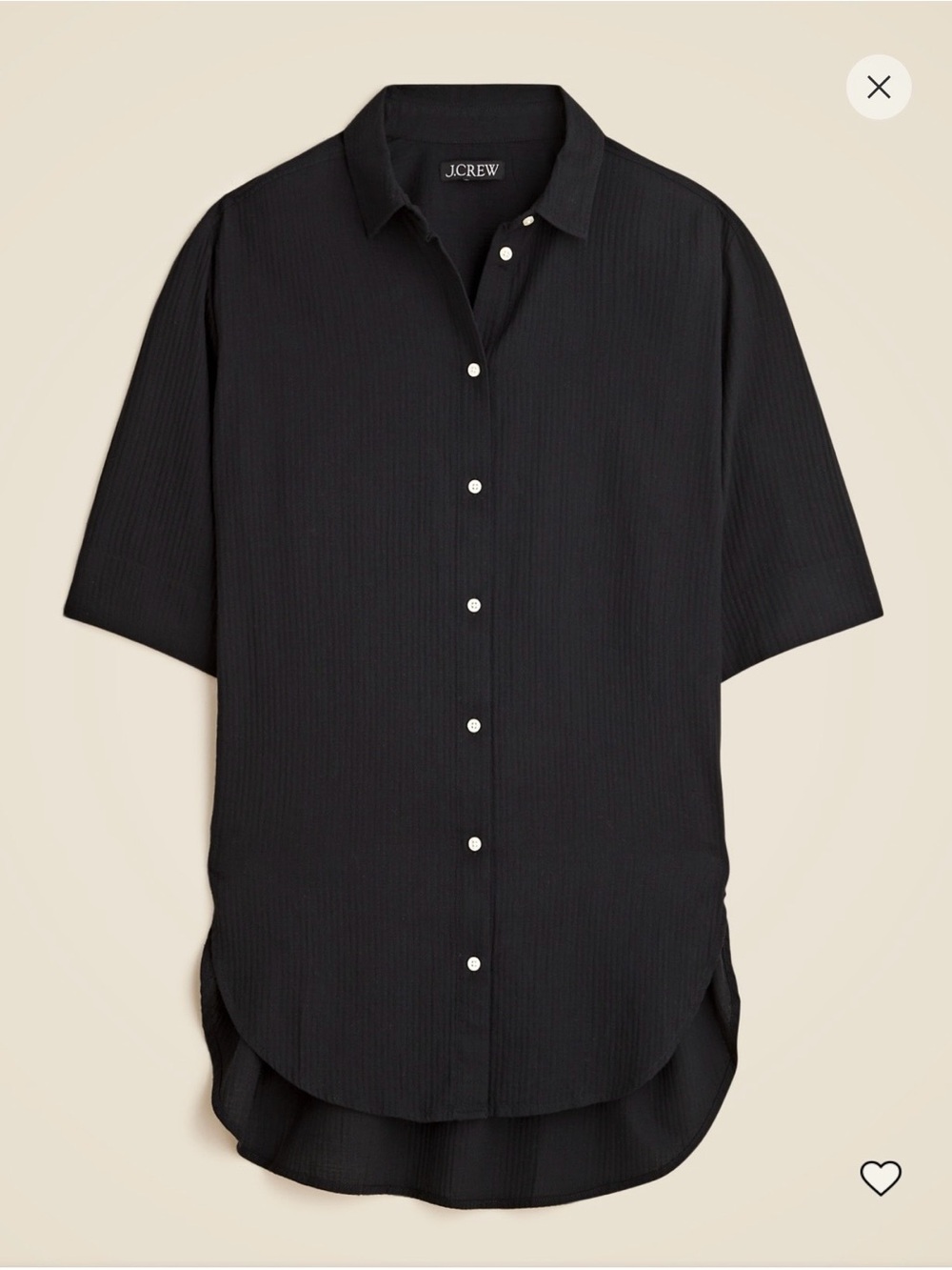 J. Crew Airy Gauze linen button up Shirt Coverup.